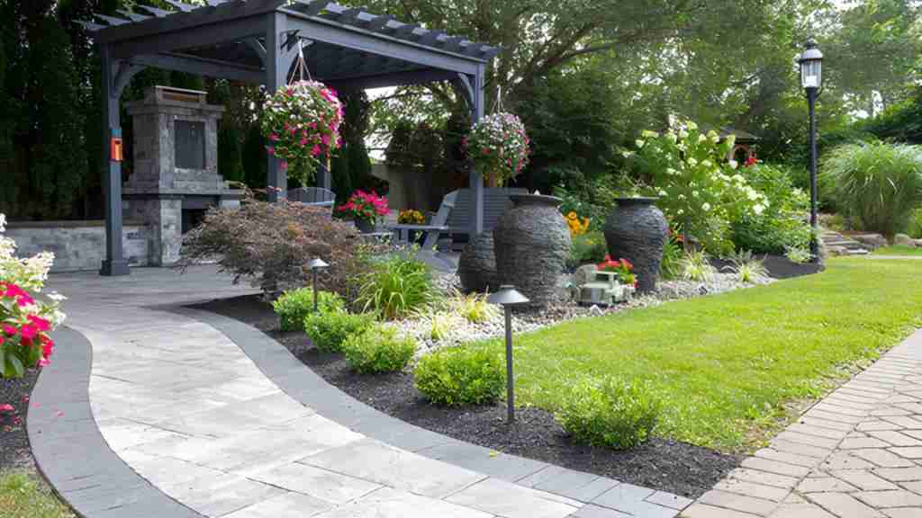 Paved stone walkway showing the best outdoor flooring options