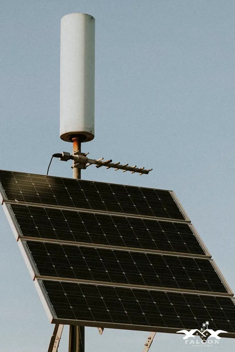 Solar panel installation in San Diego featuring rooftop solar panels with connected equipment and mounting hardware, highlighting clean energy solutions and modern renewable power systems for homes and businesses.