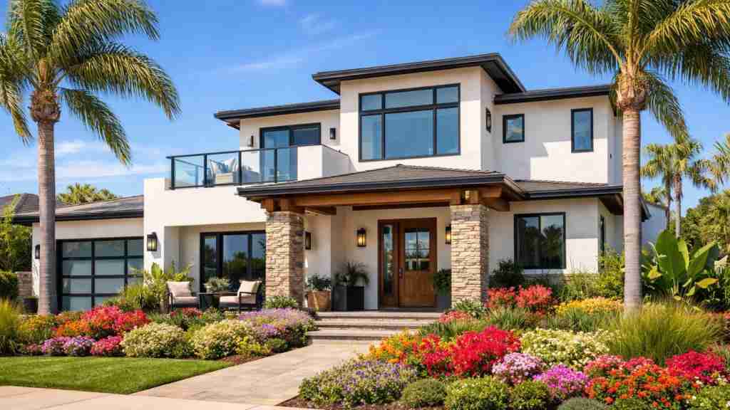 Modern house renovation San Diego with updated landscaping and exterior design