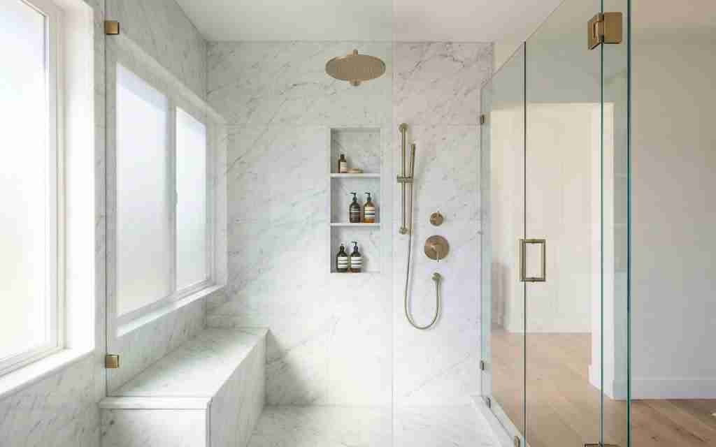 luxury bathroom renovation, modern bathroom design, custom bathroom remodel, shower installation, vanity upgrade