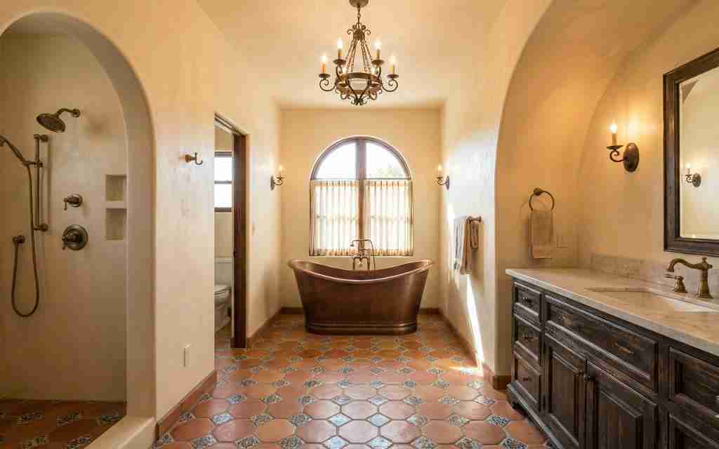 luxury bathroom renovation, modern bathroom design, custom bathroom remodel, shower installation, vanity upgrade