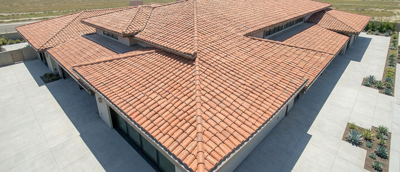 Classic clay tile roofing installation on a San Diego home