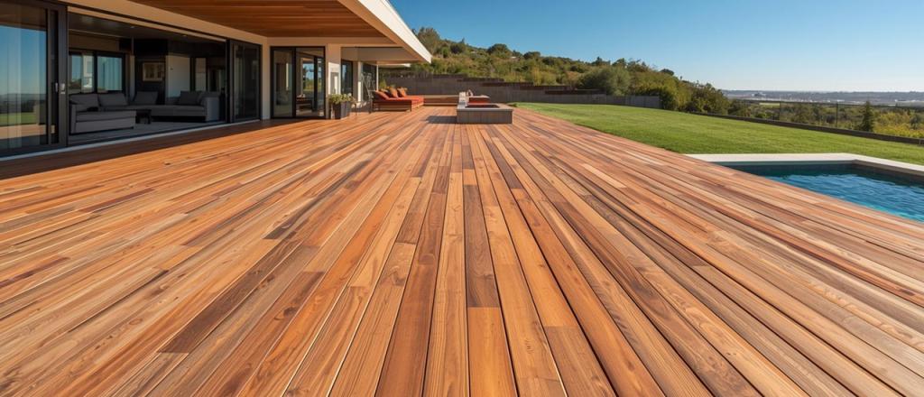 High-end PVC decking installation