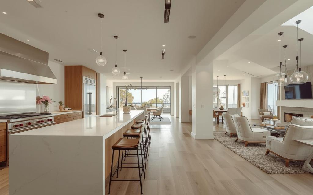 Modern open-concept living space