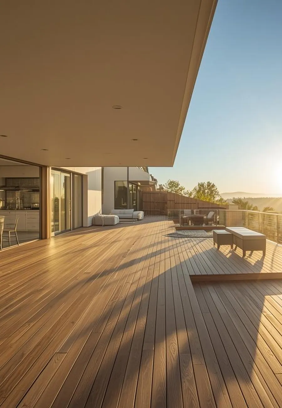 Custom deck construction with premium finishes