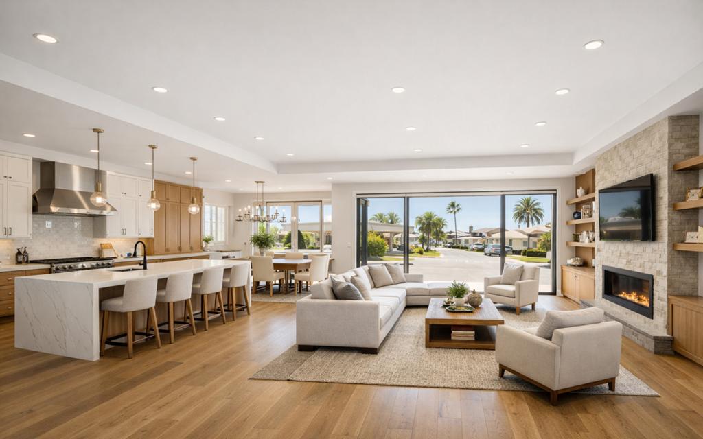 Beautifully remodeled San Diego backyard living space