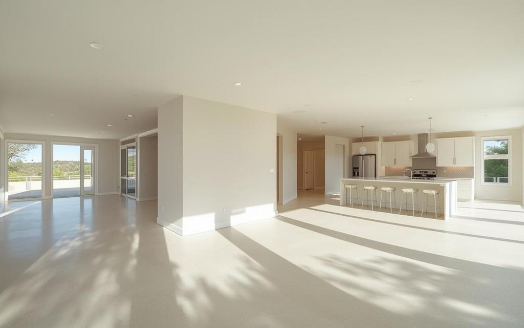 Modern open-concept living space