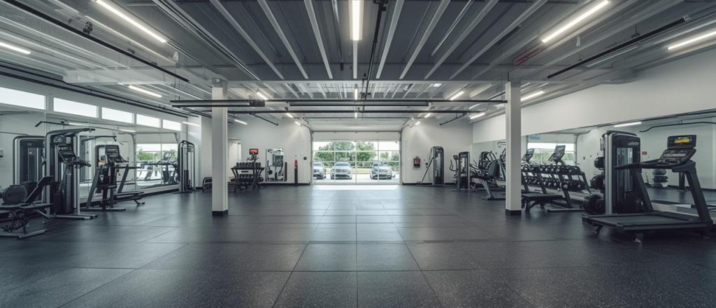 Professional home gym garage conversion
