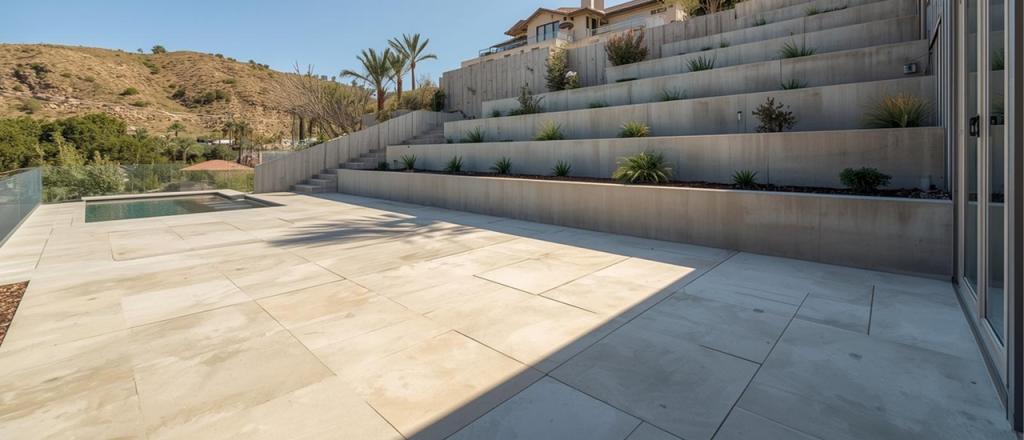 High-end composite deck with modern railing