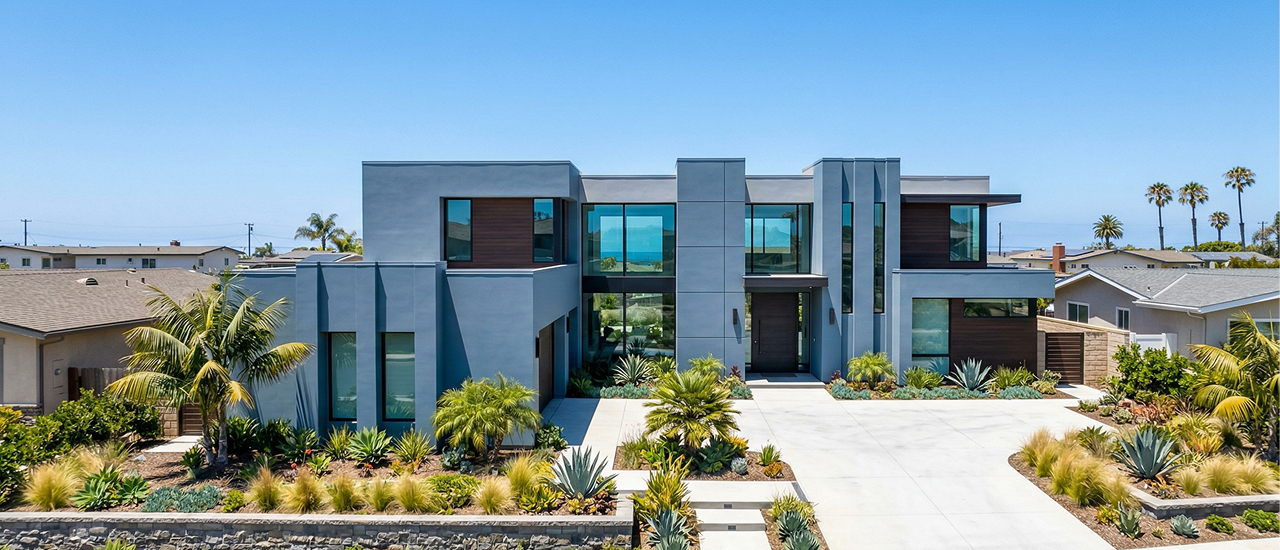 Exterior home painting with UV-resistant paint to prevent fading