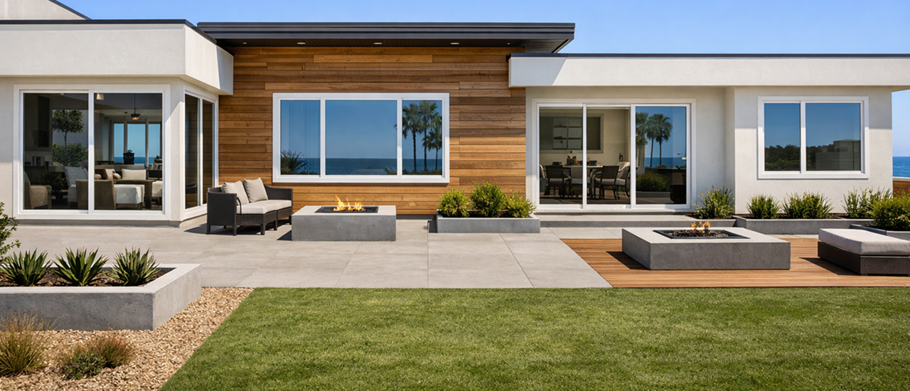 Energy efficient vinyl windows installed on a San Diego home