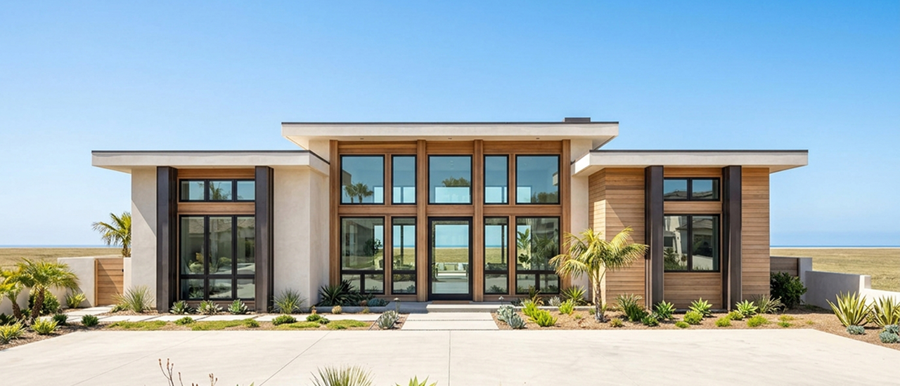 Luxury wood-clad windows with natural interior finish
