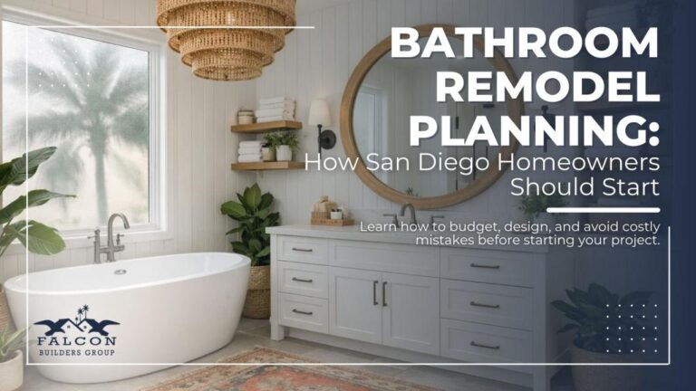 Modern bathroom remodel planning ideas for San Diego homeowners with a freestanding tub and custom vanity